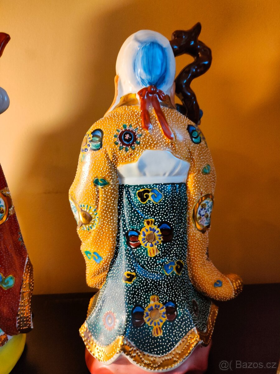 3 čínske sochy porcelán - 4