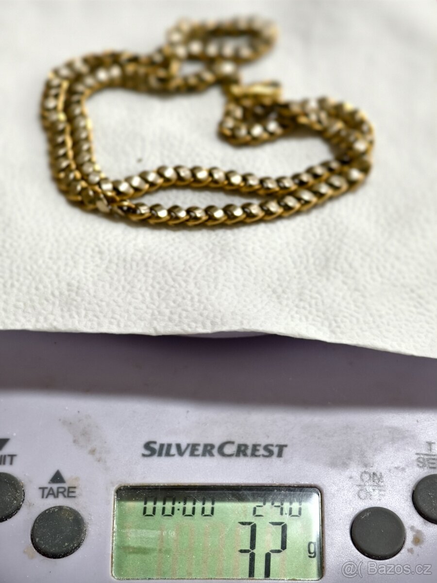 Zlatý řetěz - kombinace bílé a žluté zlato - 4