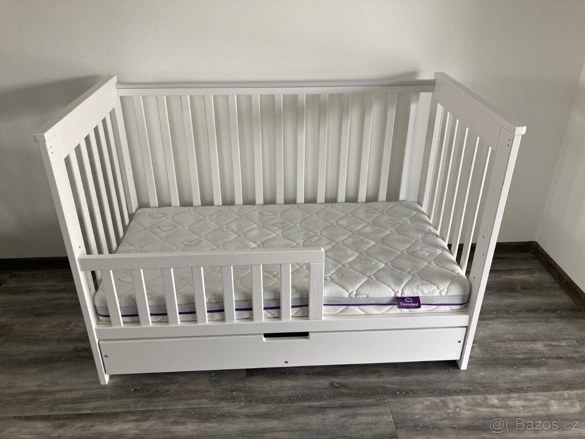 Klups dětská postýlka 120x60 cm se zábranou + matrace - 4
