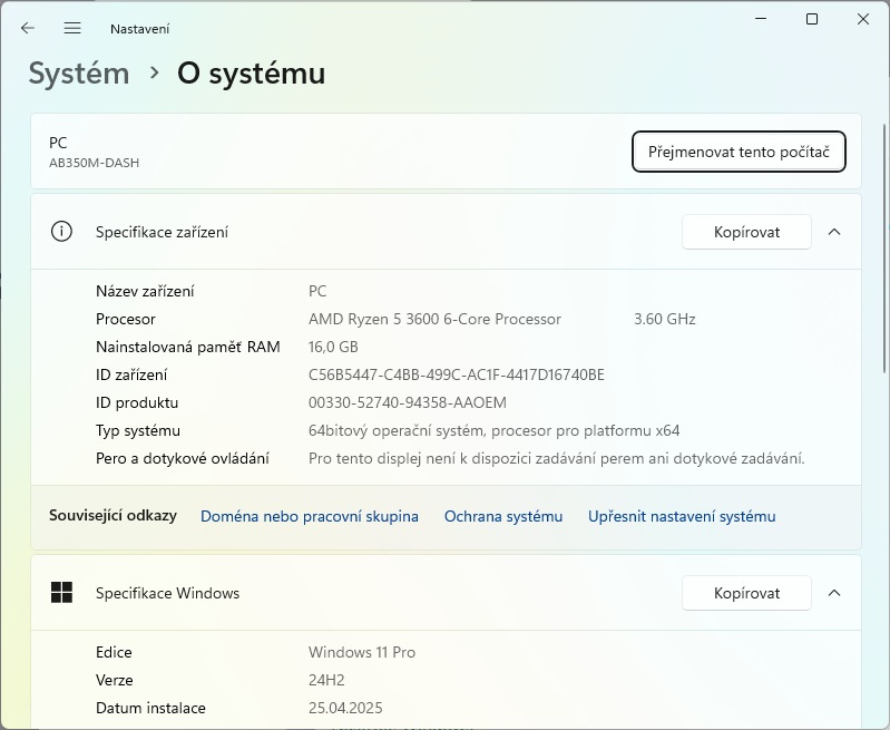 Herní PC - Ryzen 3600, 16GB RAM, 930GB NVME, 5700XT, WIN11 - 4