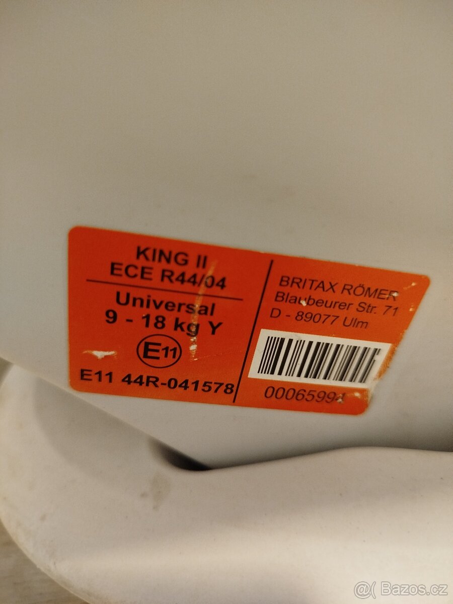 Autosedačka RÖMER King II , 9 - 18 kg - 4