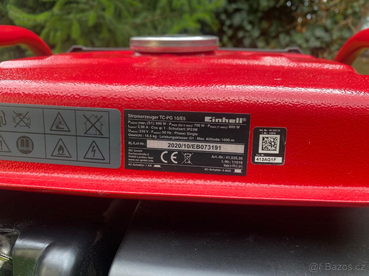 elektrocentrála/ benzínový generátor Einhell TC-PG 10/E5 - 4