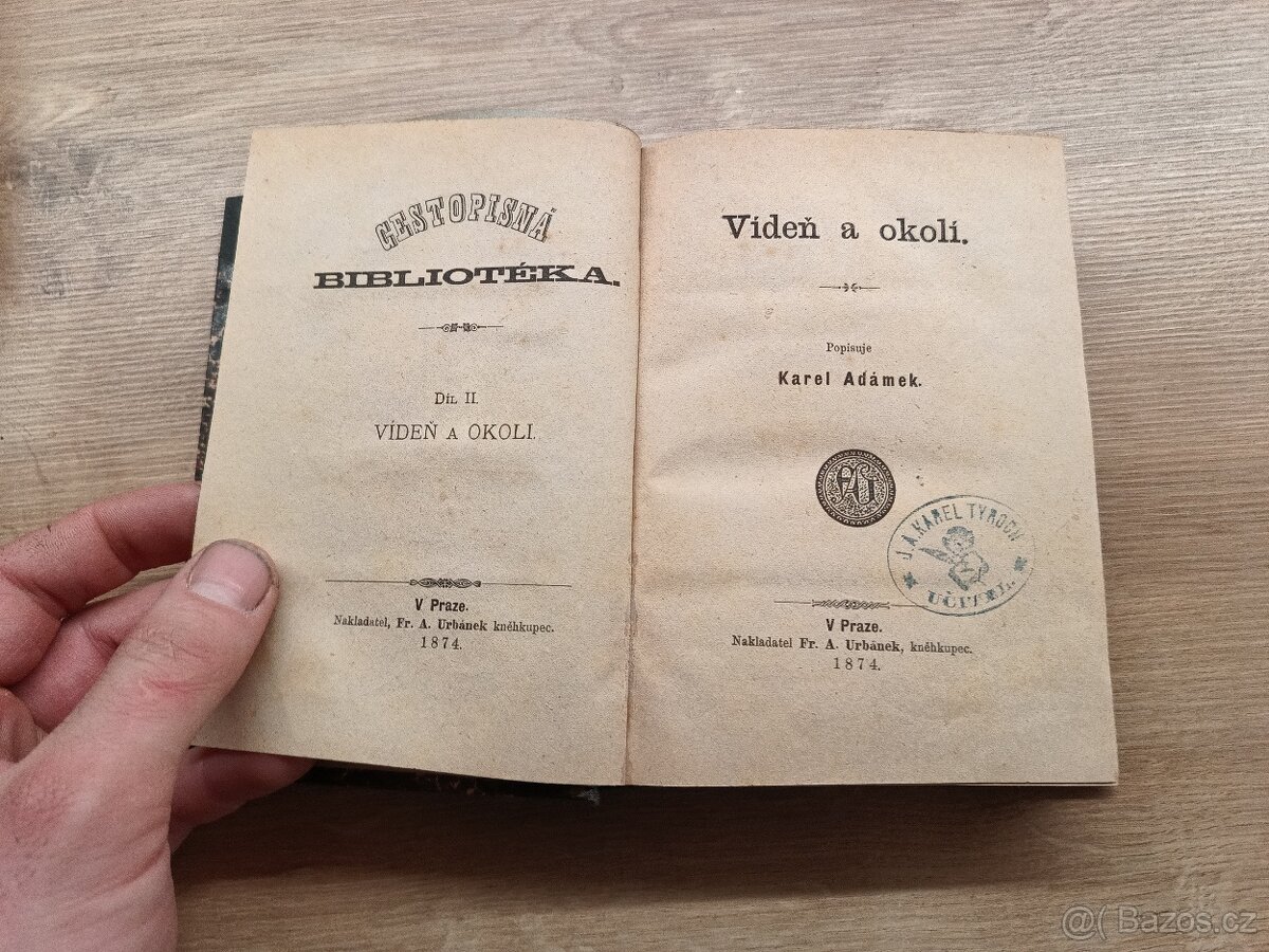 4 knihy v 1zv. Prúvodce po Krkonoších 1878, Rožňov 1878, Víd - 4