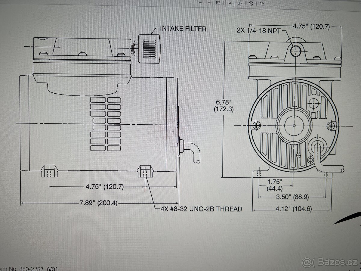 Bezolejový kompresor/ vývěva - 4