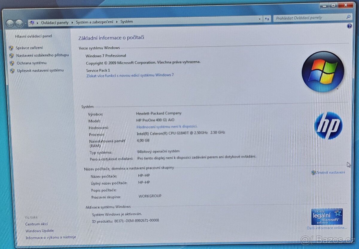 HP ProOne 400 - počítač All in One (VT) - 4