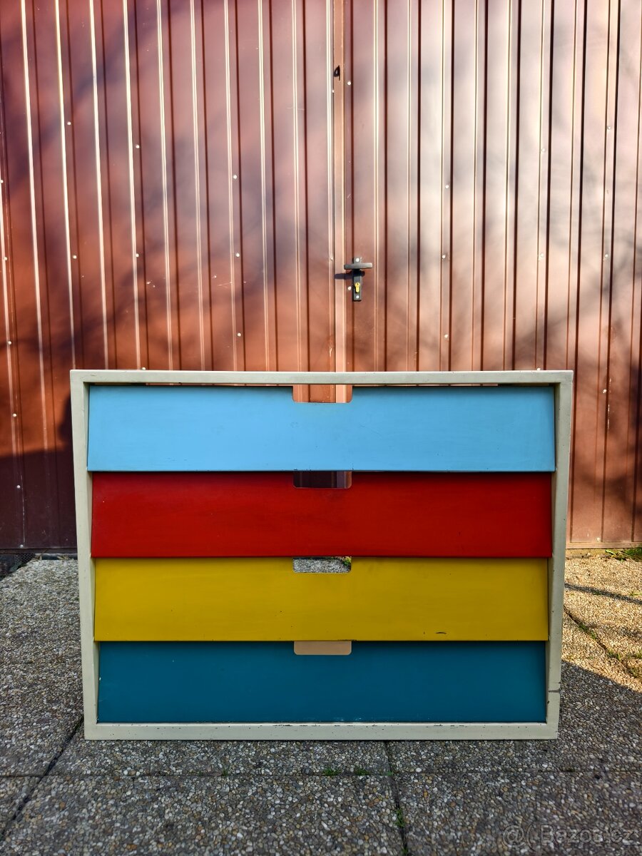 Jedinečný Retro plechový botník barevný - 4