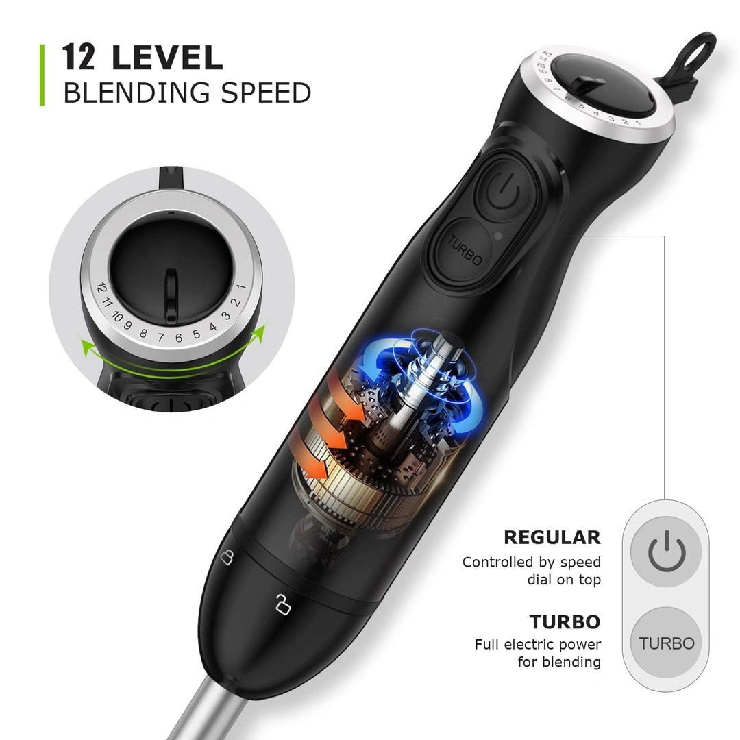 Tyčový mixér 1000W Bonsenkitchen HB3201 - 4