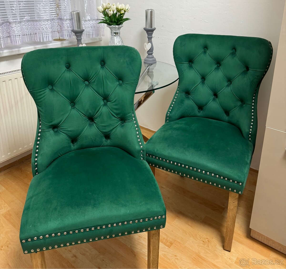 Luxusní Chesterfield židle 2ks - 4