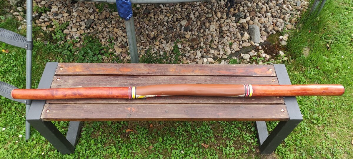 Dřevěné Didgeridoo 150 cm s voskovým nátrubkem - 4