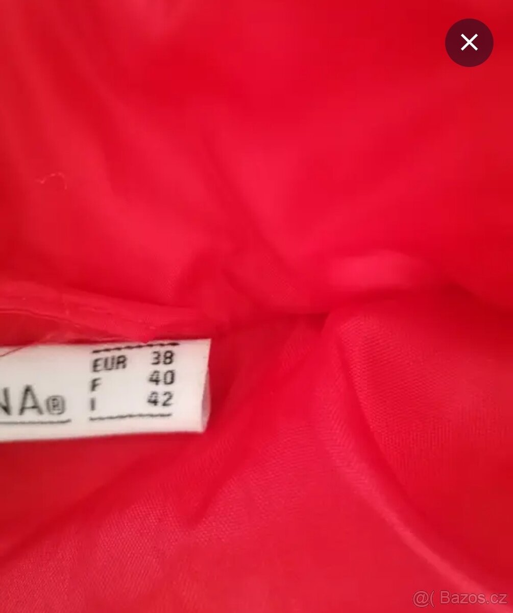 Dámský červený zimní kabát - 4