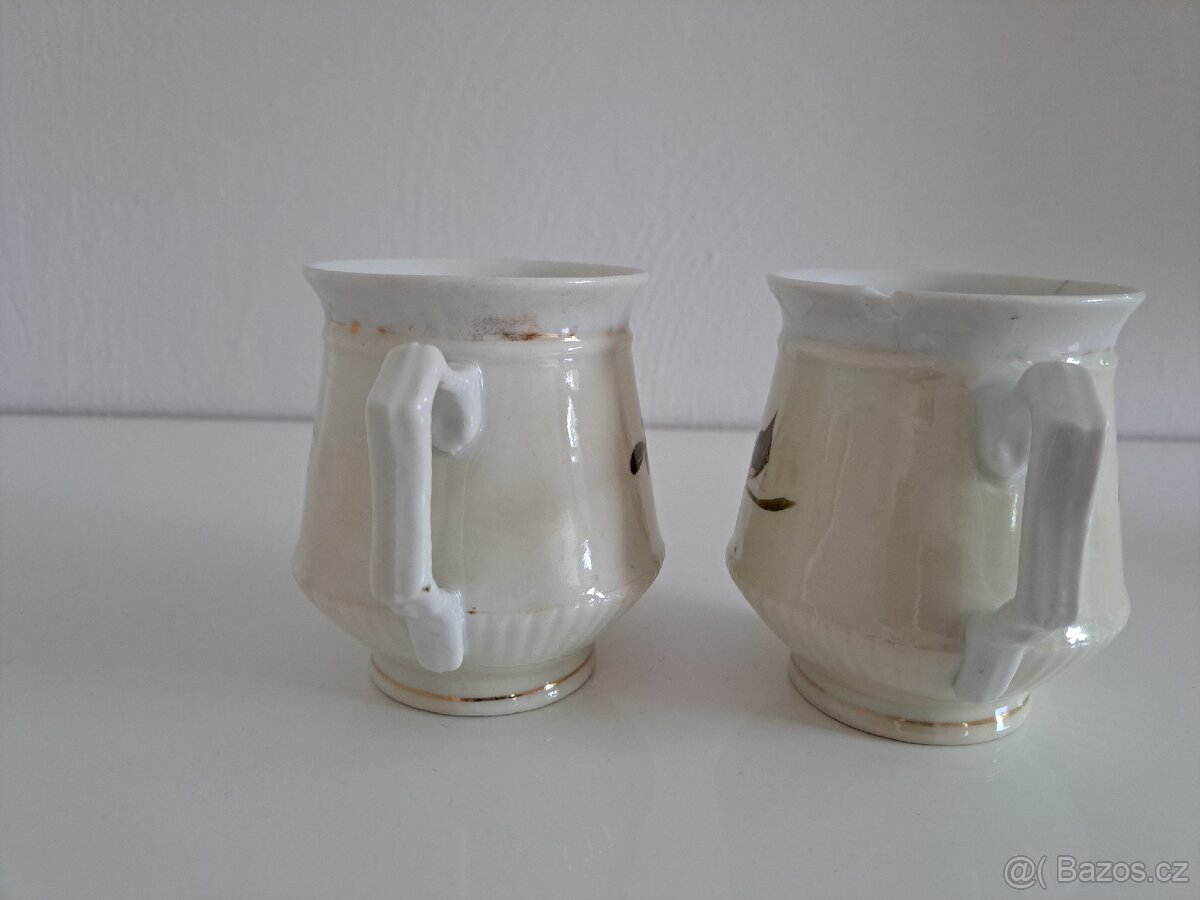 Starožitné hrnečky - mušlák - 4