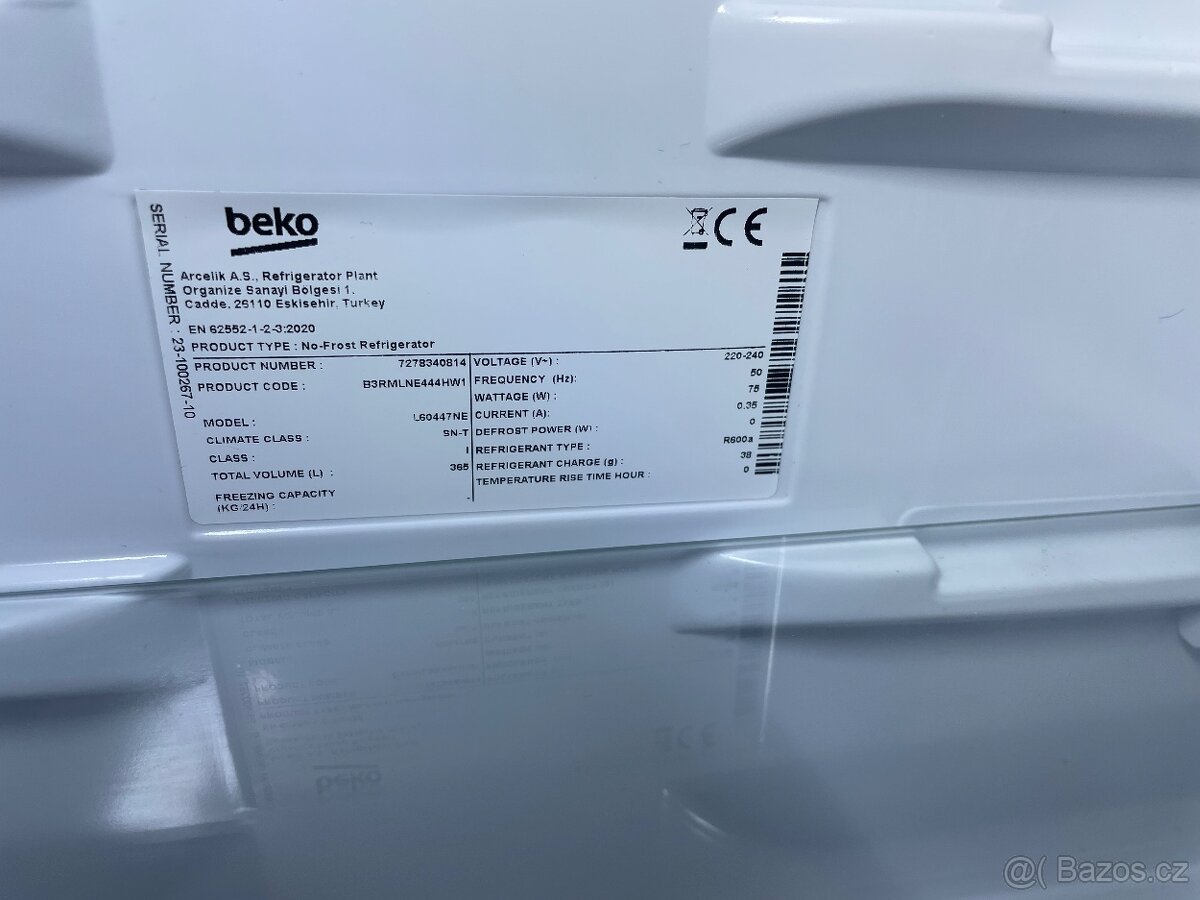 Zánovní chladnička Beko B3RMLNE444HW1 - 4
