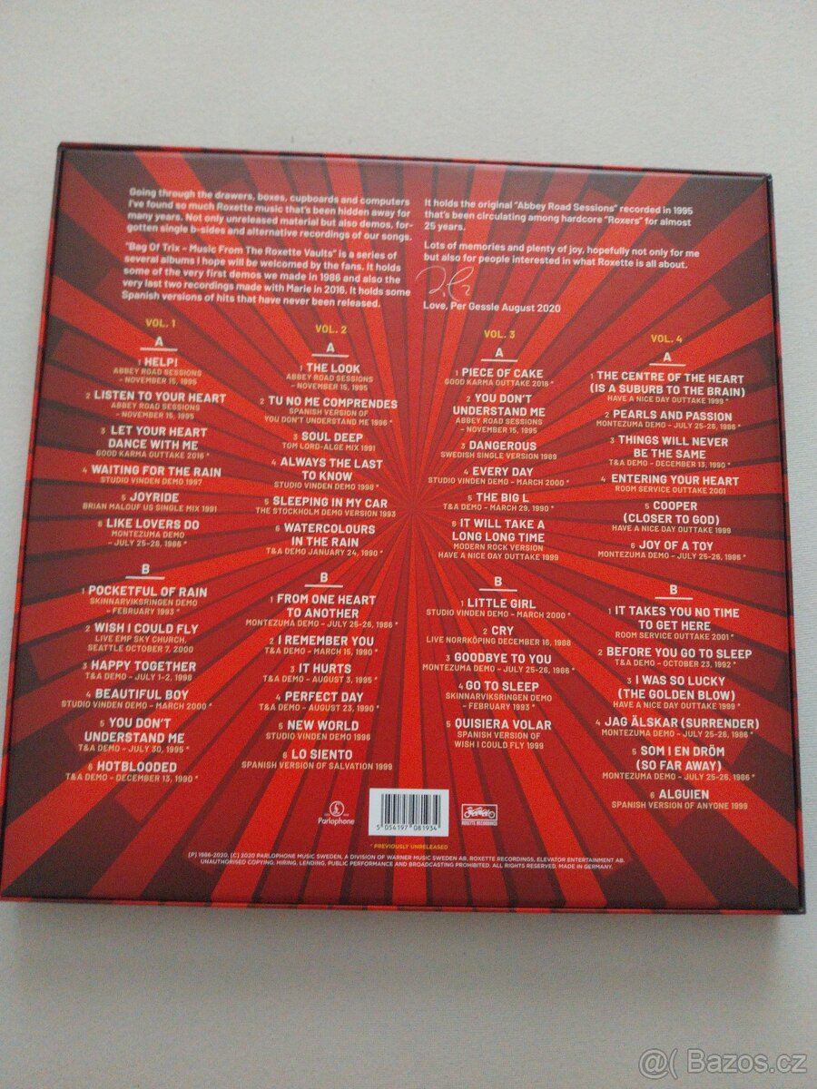 Prodám box 4 lp Roxette - 4