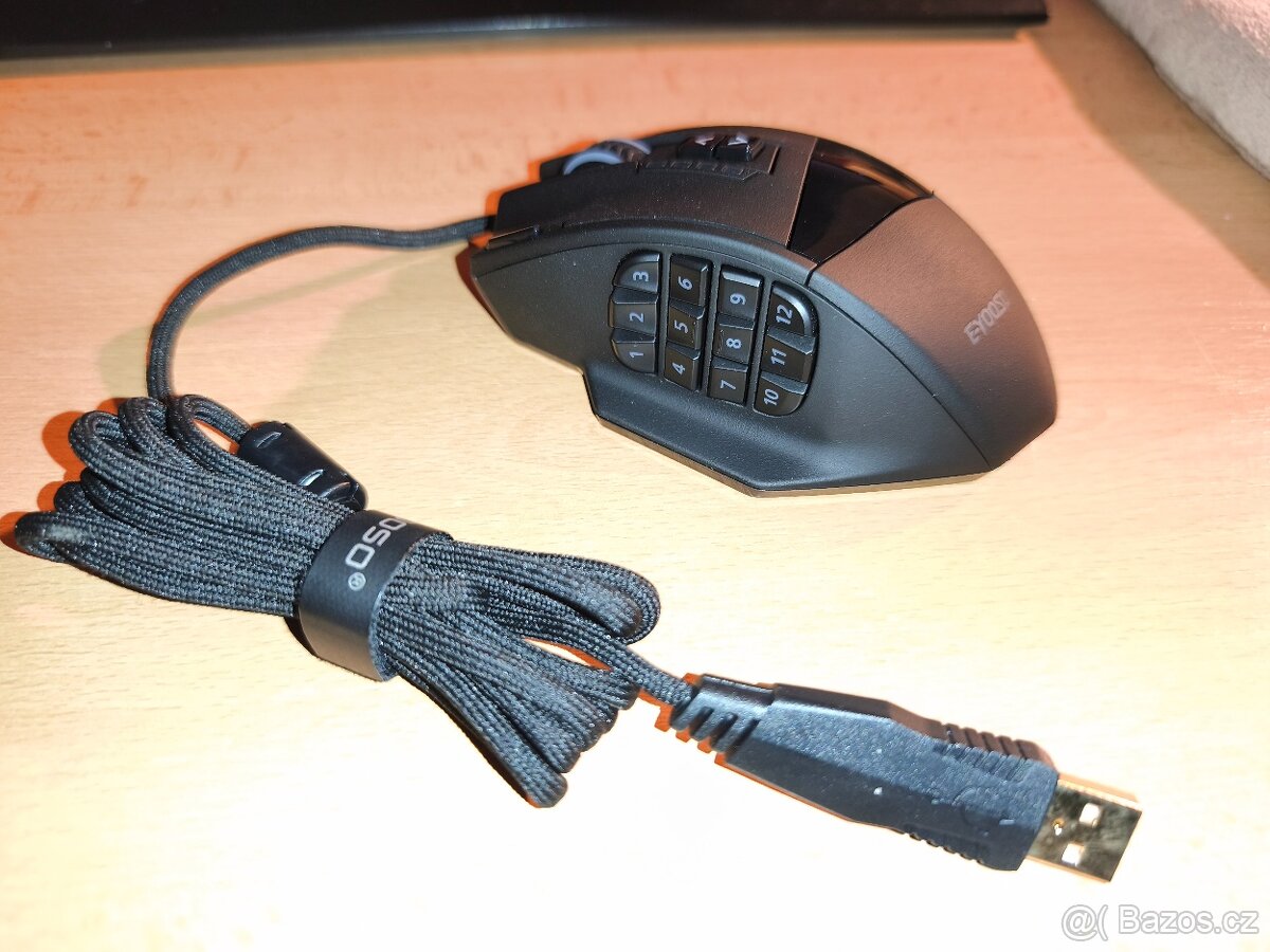 Programovatelná herní myš-19 tlačítek, 400-24000 DPI, 1000Hz - 4