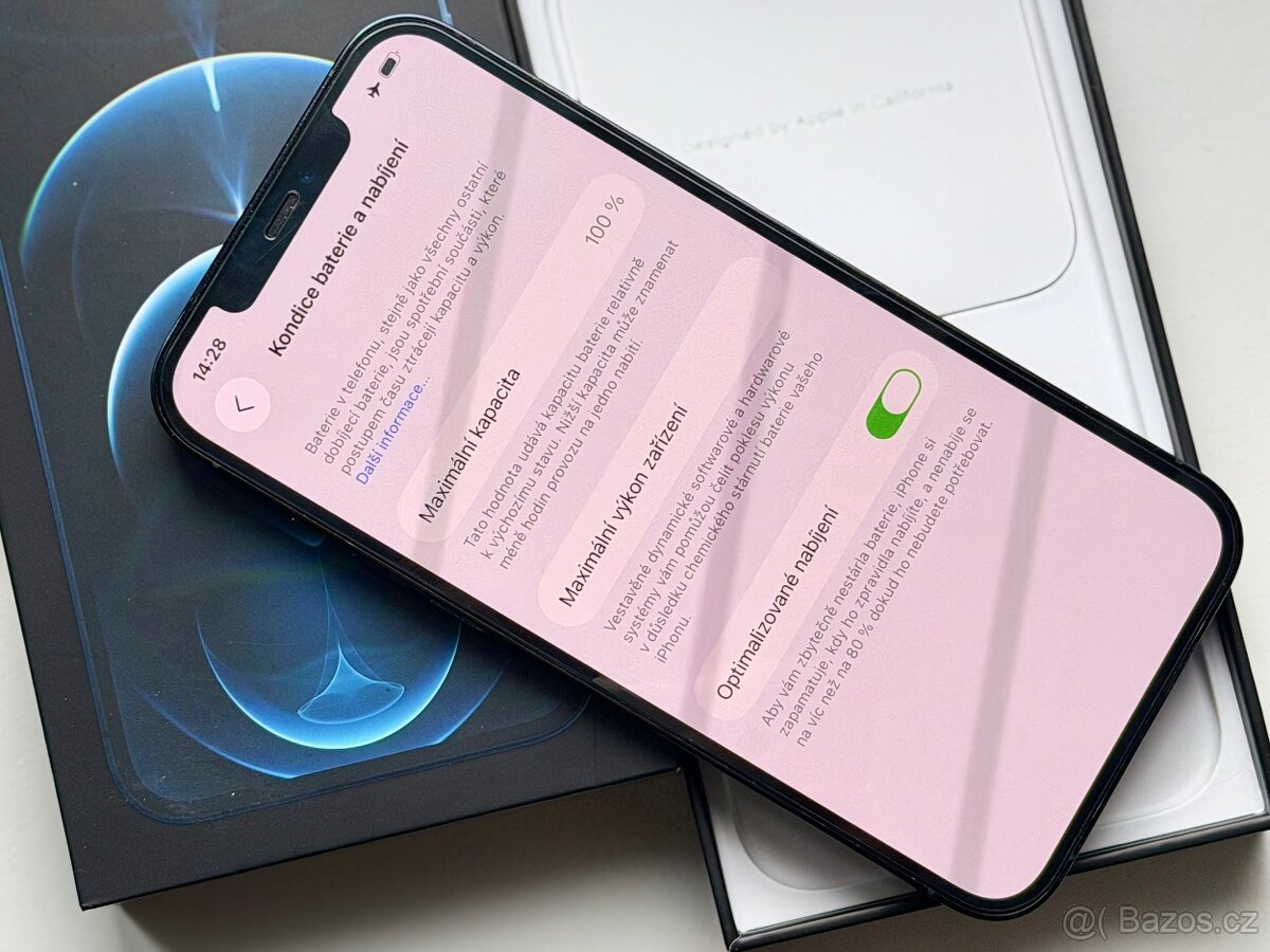 iPhone 12 Pro Max Pacific Blue BATERIE 100% TOP - 4