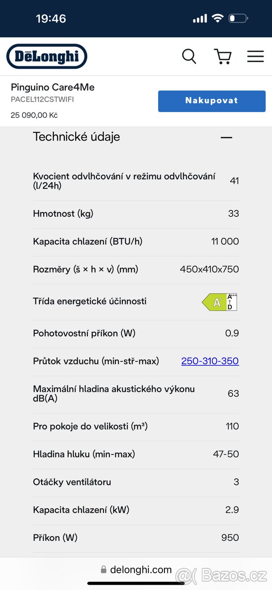 mobilní klimatizace Delonghi Pinguino PAC EL112 CST - 4
