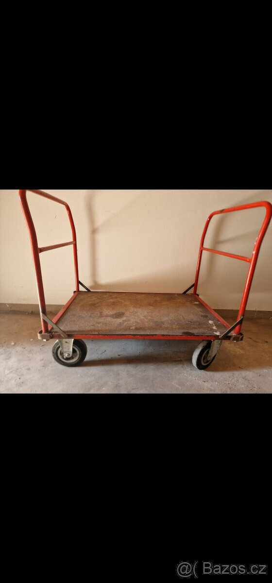 přepravní, skladový, manipulační plošinový vozík - 4