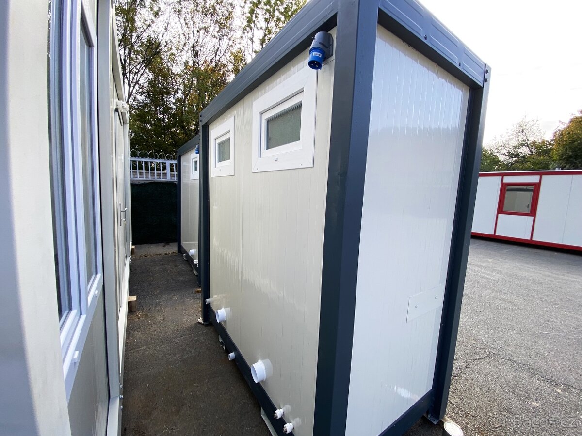 Sanitární kontejner 2x WC + umyv., 220x120 cm NOVÝ - 4