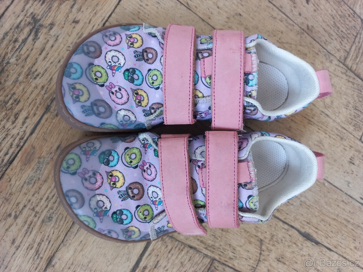 Barefoot plátěné tenisky dívčí Pegres vel. 35 - 4