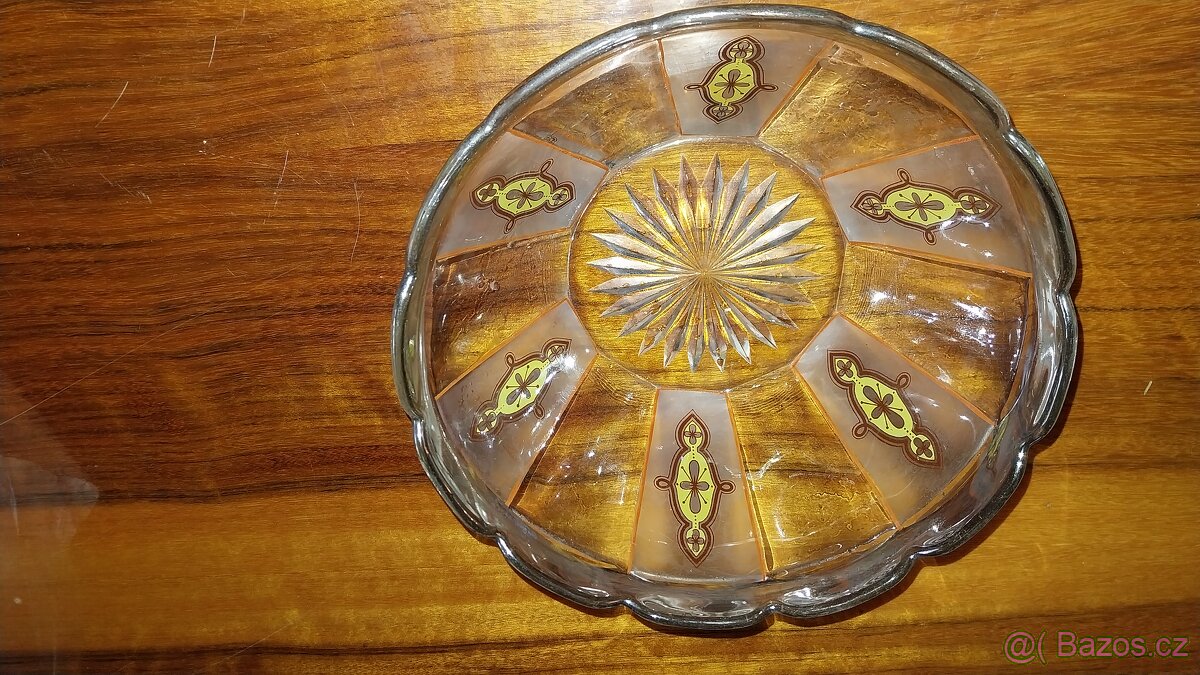 Broušená retro malovaná mísa - 4