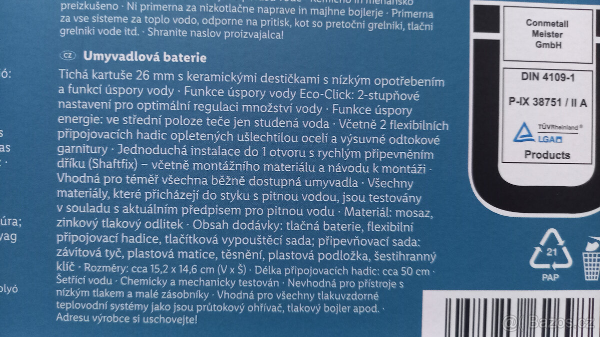 Umyvadlová baterie - zlatá - nová - 4