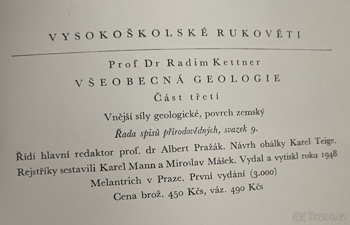 Všeobecná geologie I., II., III. - Radim Kettner - 4