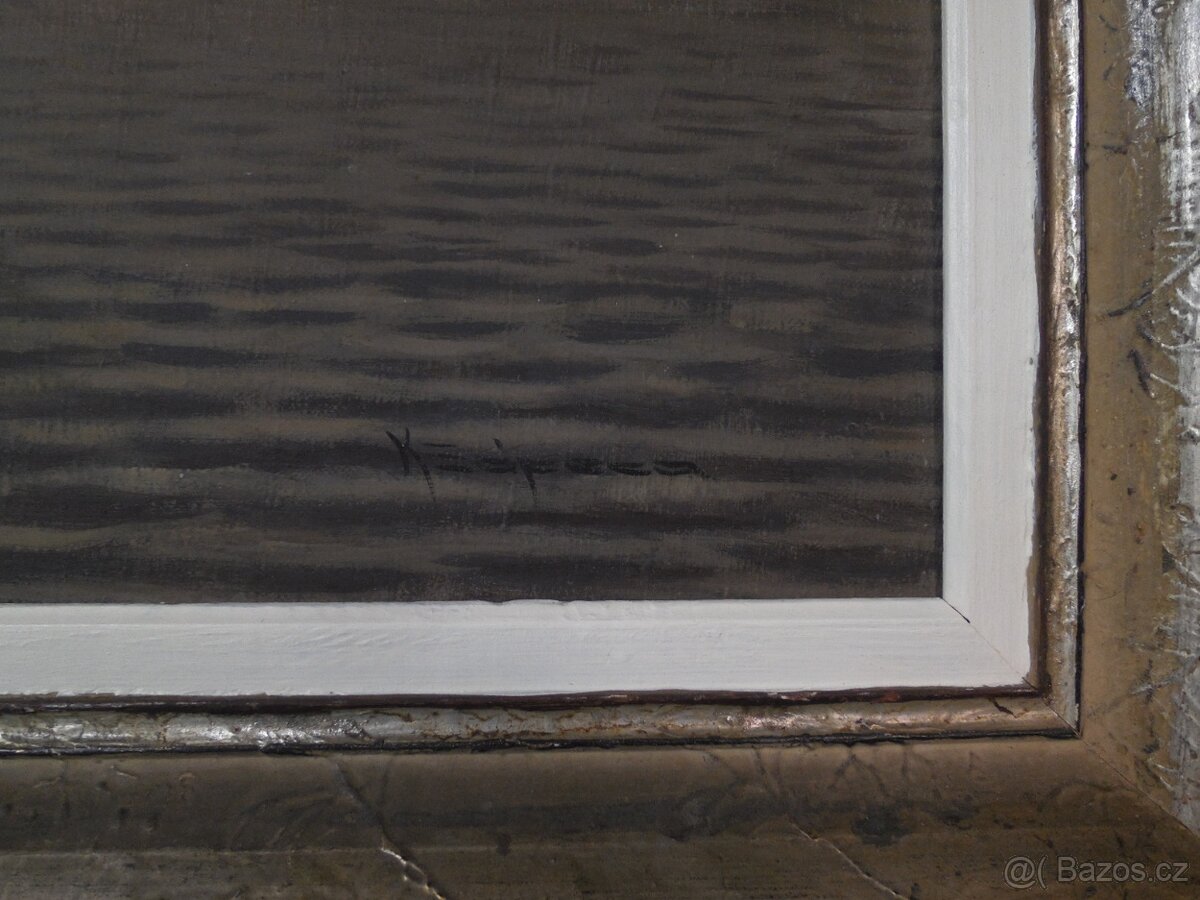 Jezero za soumraku s loďkami Karel Zápeca - 4