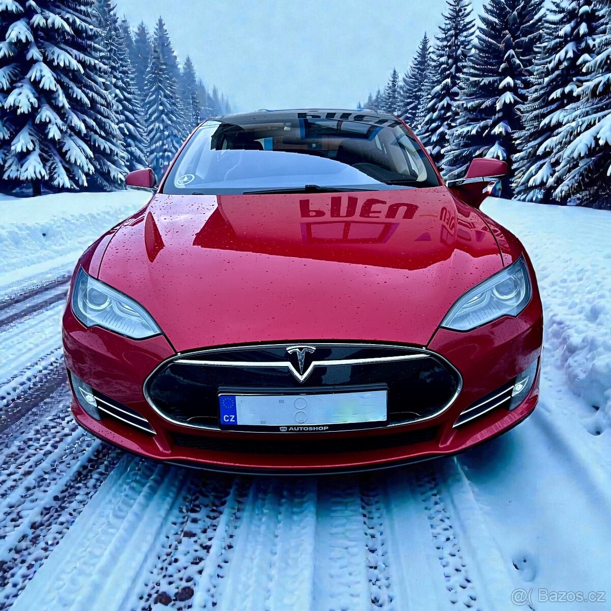 Tesla Model S85 El.Panorama Kuze Vzd.podvozek barva RedMult - 4