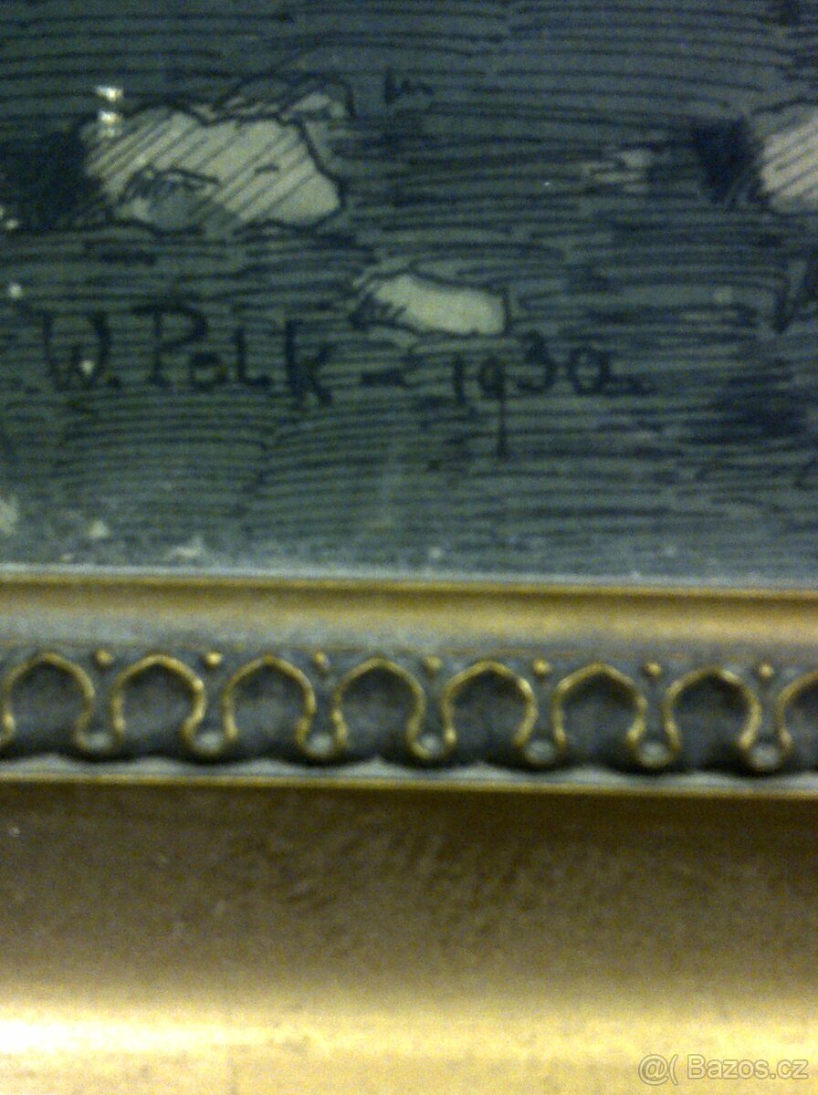 Prodám starý obraz W.Polk 1930 - 4