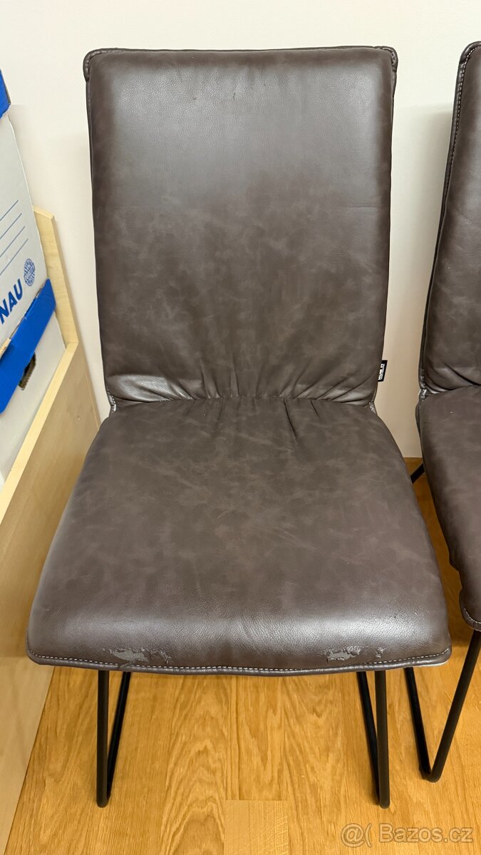 Čalouněné jídelní židle, křesla, 5ks, cena za všechny 500Kč - 4
