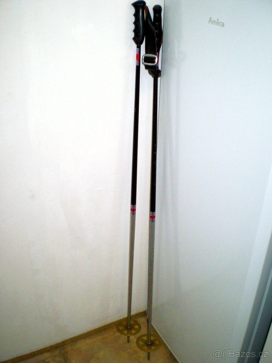 Retro lyžařské duralové hůlky - 4