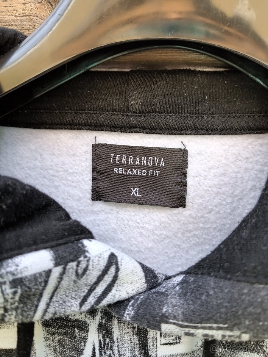 Juniorská mikina chlapecká, vel. XL, černo-bílá, vzor NY - 4