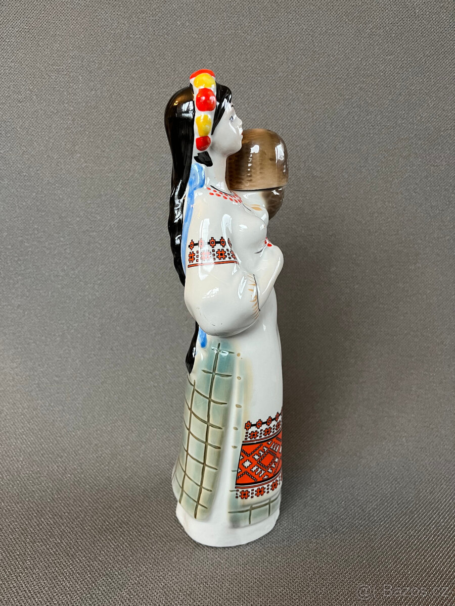 Figurální porcelánová karafa 0.7l, Polonne USSR - 4