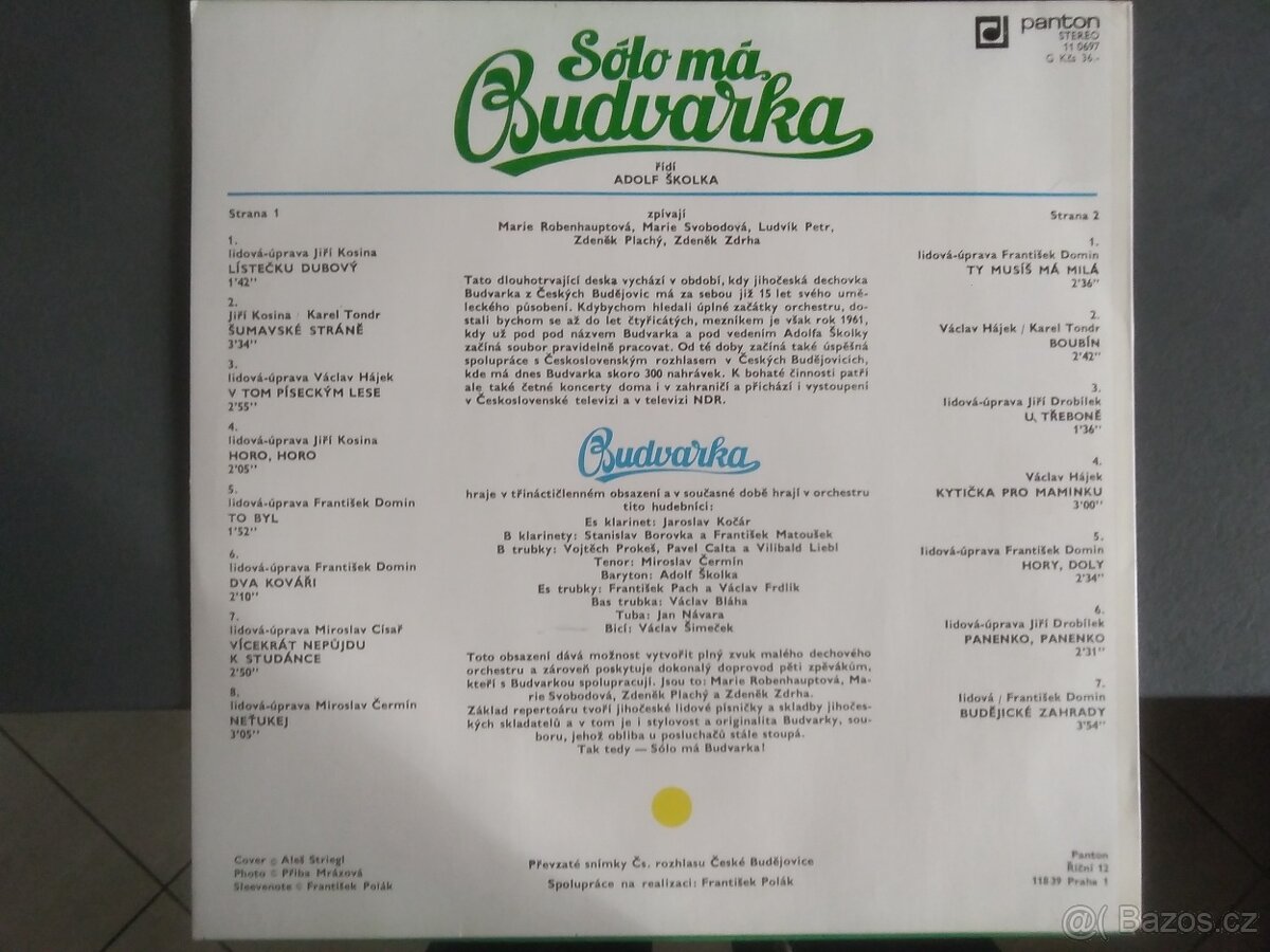 LP vinyl Budvarka,l Moravanka, Plzeňáci - 4