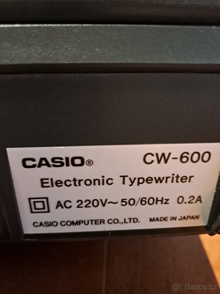 Elektrický psací stroj Casiowriter cw-600 - 4