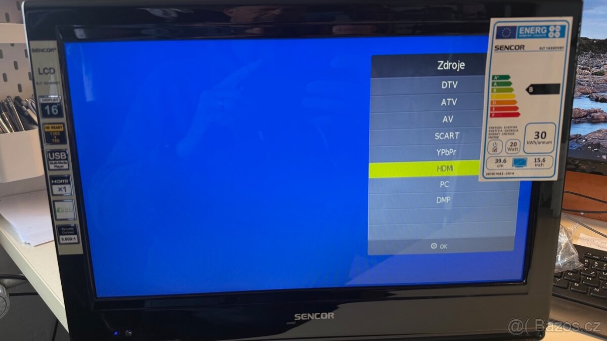 Sencor SLT 1635 nová minitelevize 15,6"/39cm - 4