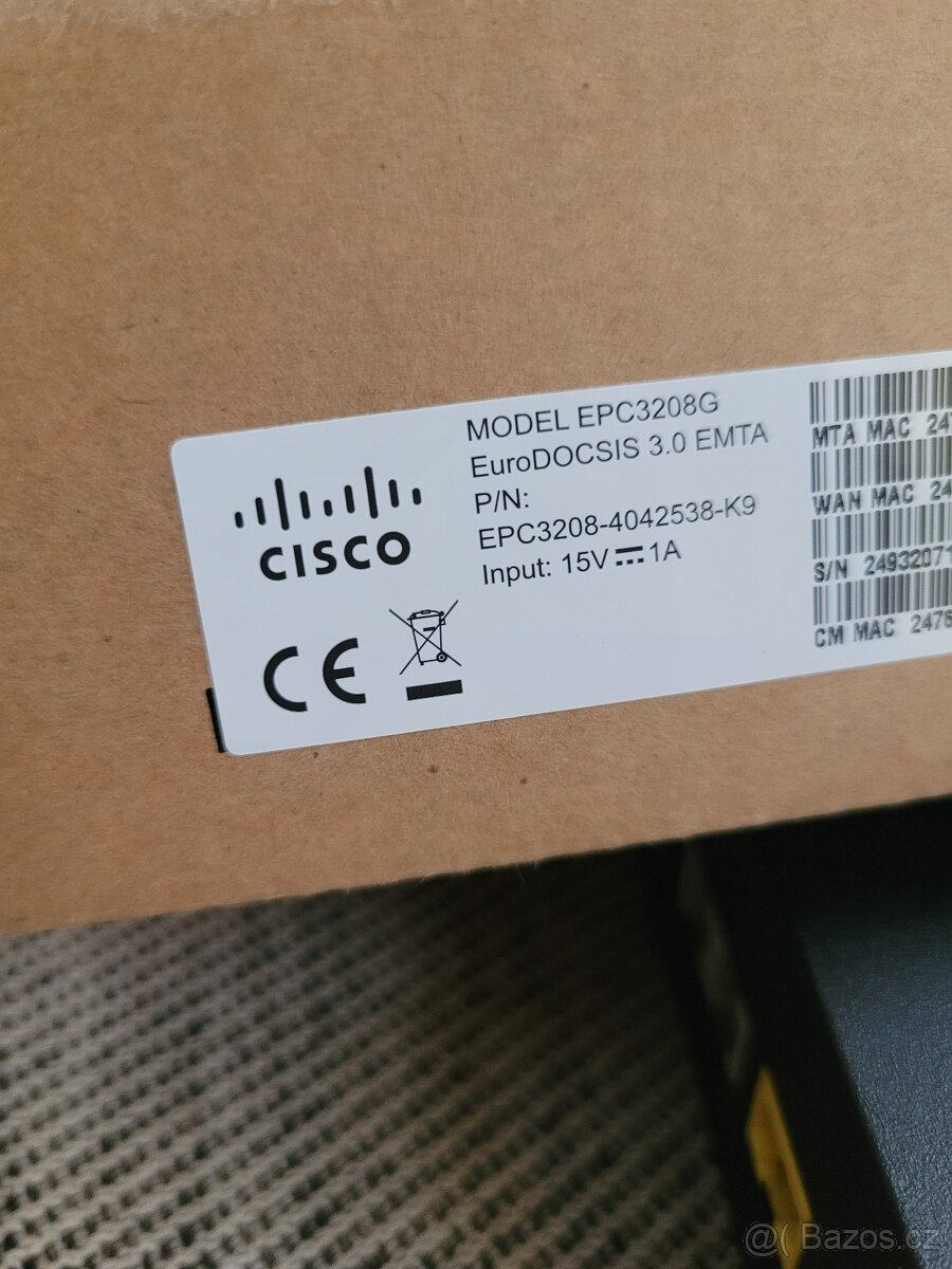 Kabelový modem EPC3208G zn. Cisco - 4
