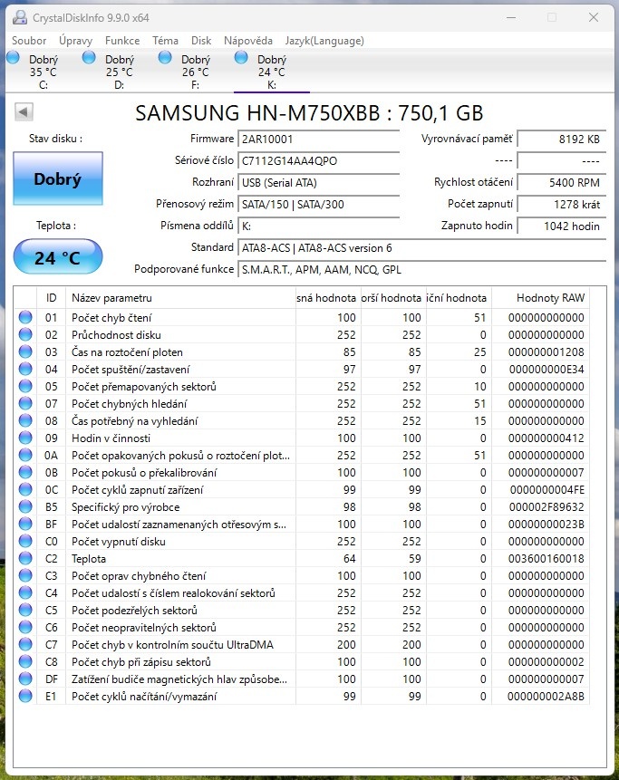 Externí USB disk Samsung 750GB HDD 2,5" - 4