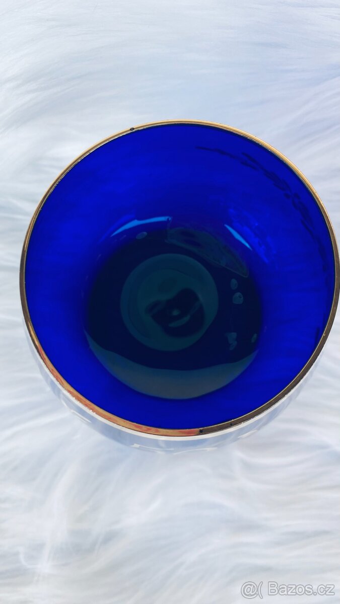 Narozeninová číše ,,50" (modré sklo) - 4