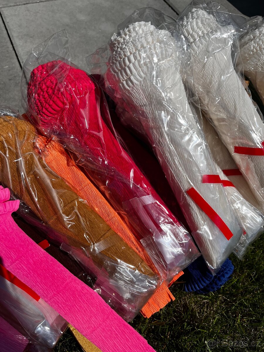 Krepový kornout mix barev - 4