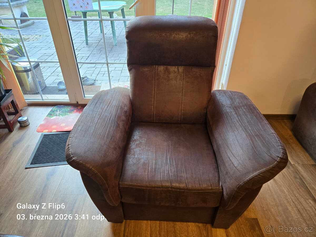 Sedací souprava do tvaru U + křeslo - 4