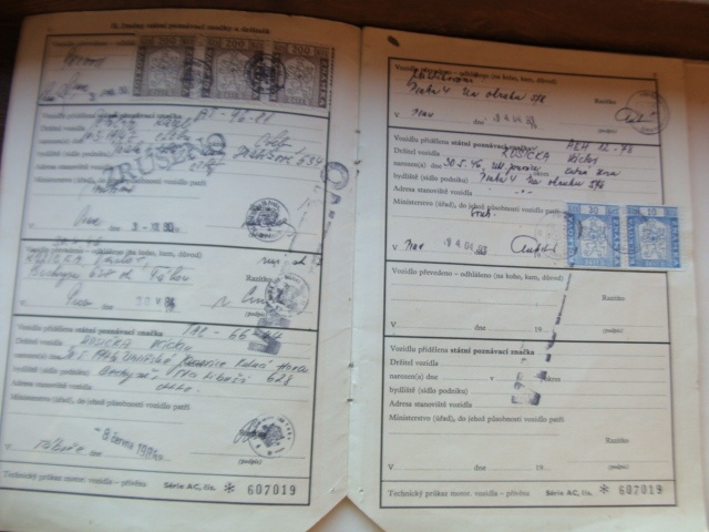 Tatra 603 - technický průkaz - 4