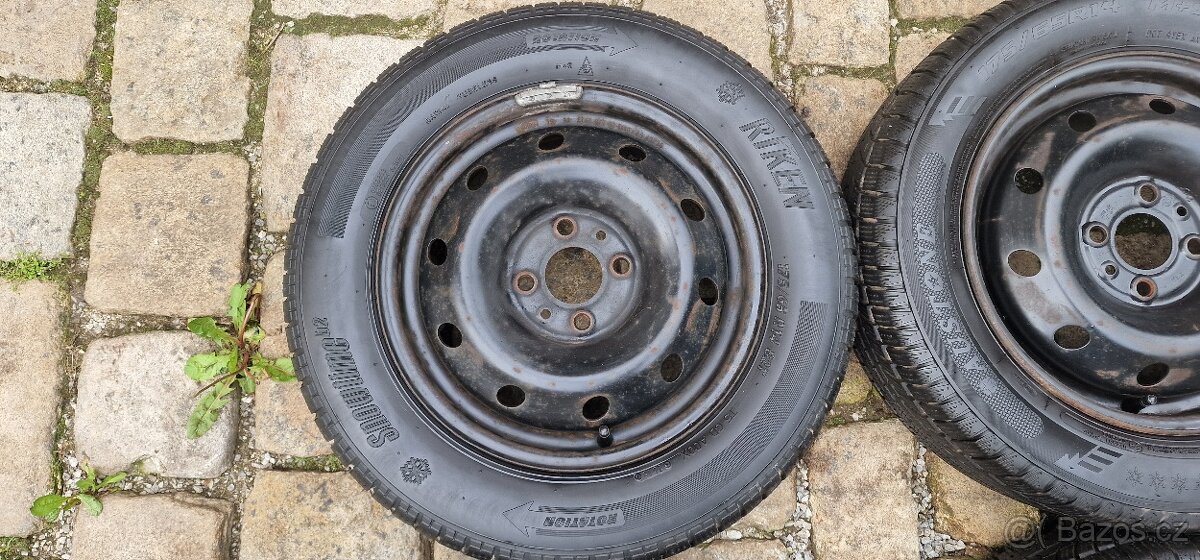 14" disky s pneu 175/65/14 (4x98)-pošlu - 4