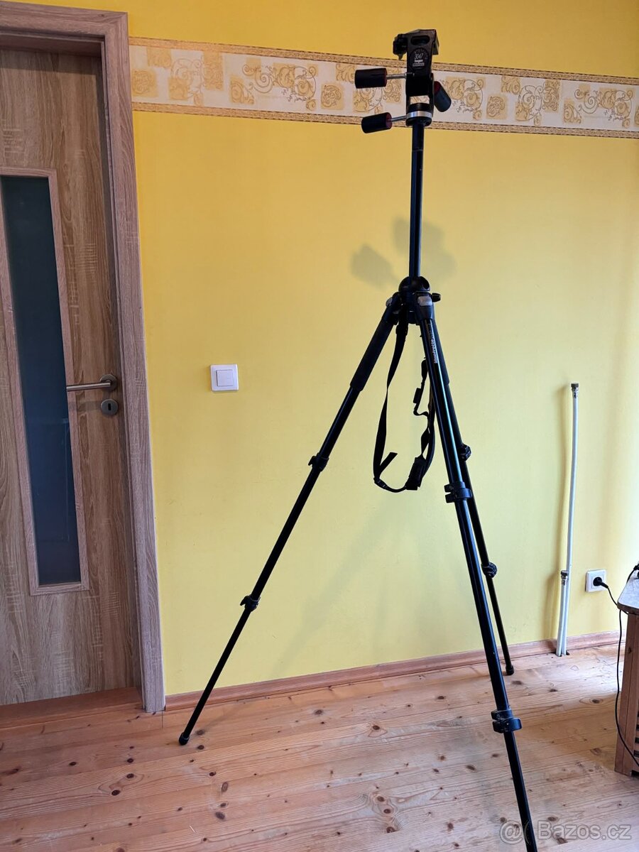 Profi stativ Manfrotto 3021BPRO + hlava Bogen Manfrotto 307 - 4