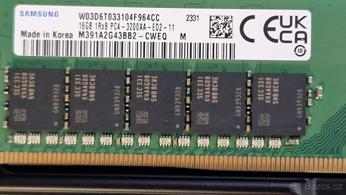 Samsung 16GB DDR4-3200 CL22 1Rx8 UDIMM ECC -M391A2G43BB2-CWE - 4