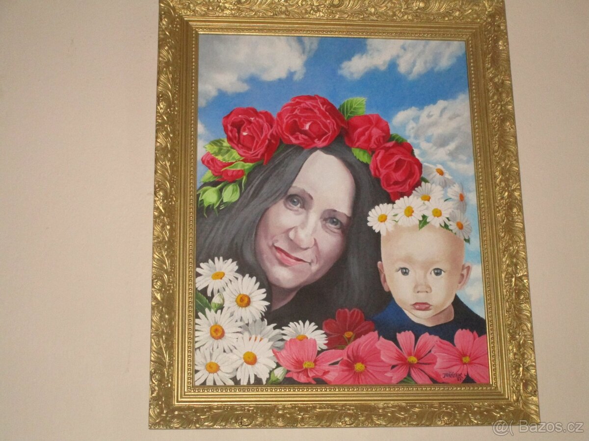 svatební portrét podle fotografie-olejomalba - 4