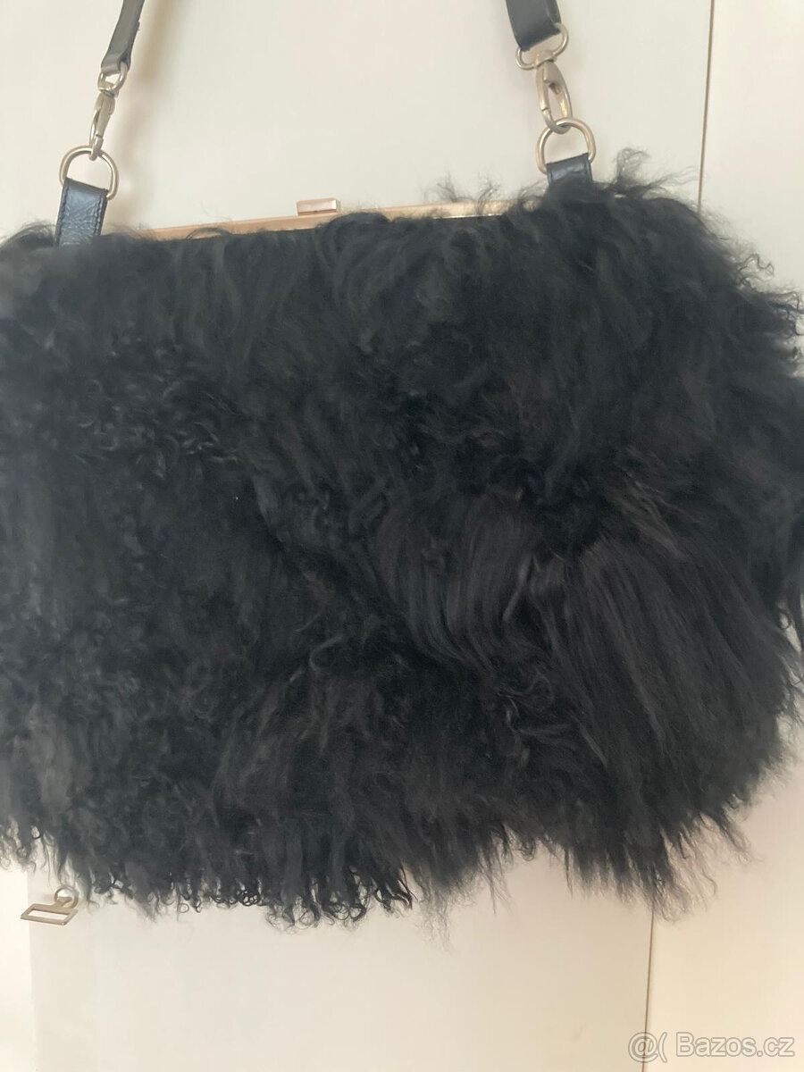 VELKÁ SLEVA Kabelka pravá kožešina - lama - 4