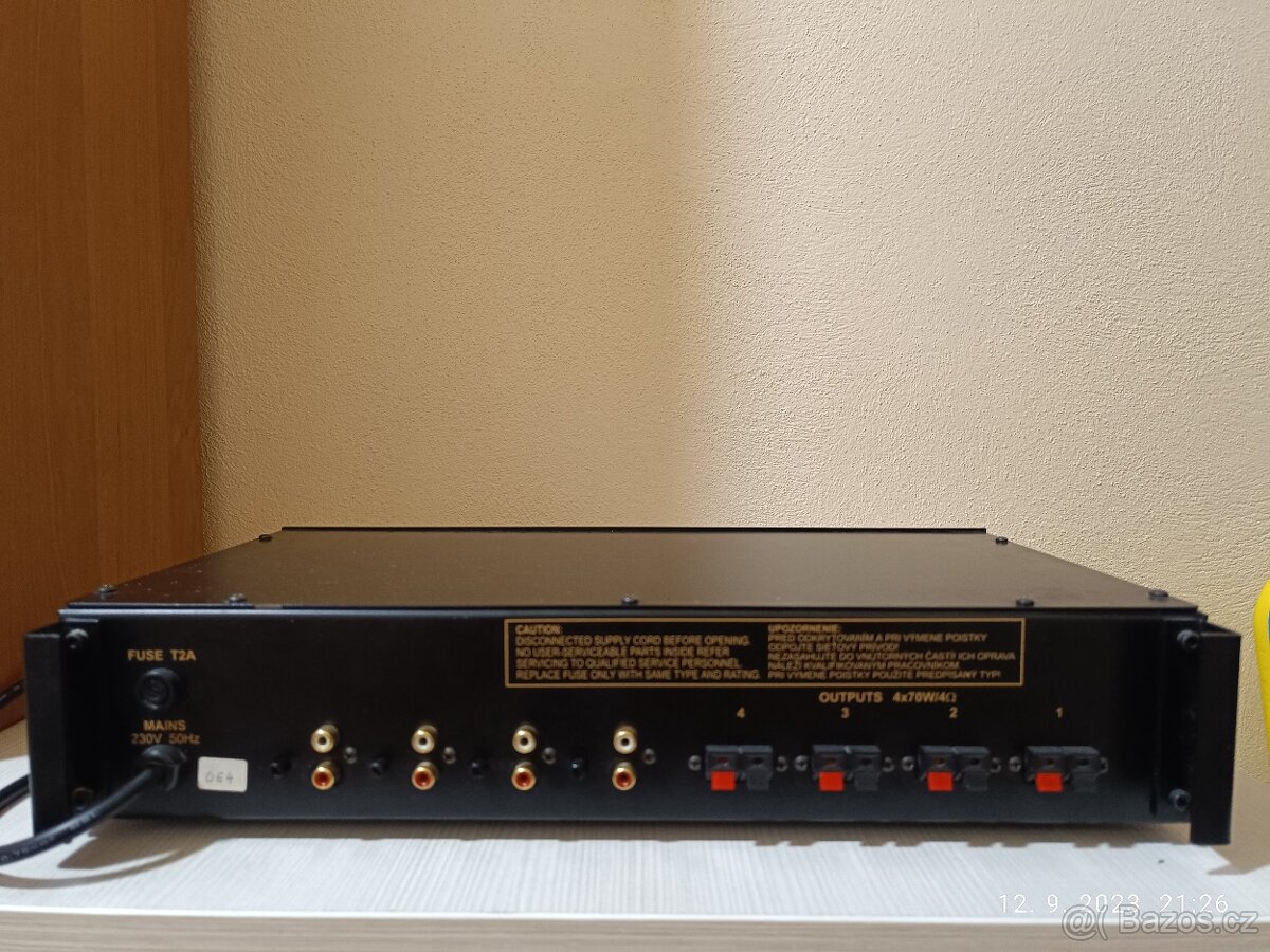 4 kanál zosilňovač 4x70W s voľbou vstupu A470-MULTIROOM - 4