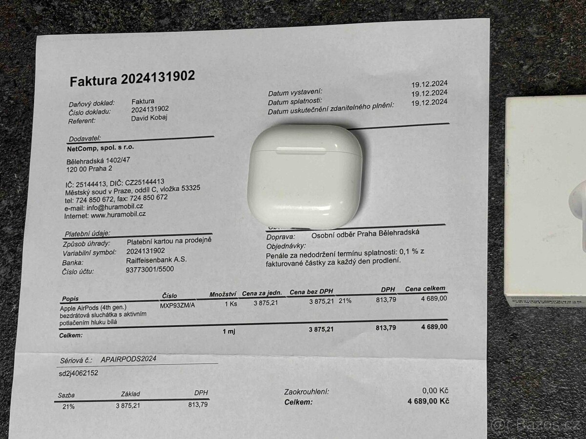 Apple AirPods (4th gen) – bezdrátová sluchátka s aktivním po - 4