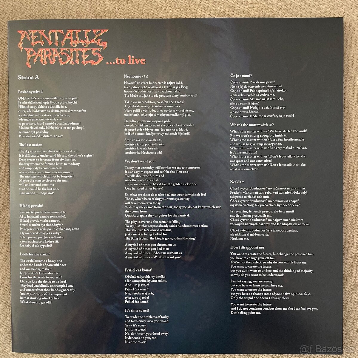 Mentally Parasites ...to live vinyl nový - 4